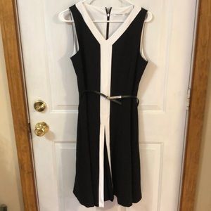 Calvin Klein black and white sleeveless dress (12)